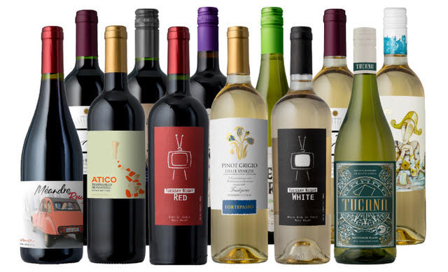 12 bottles on sale of wine