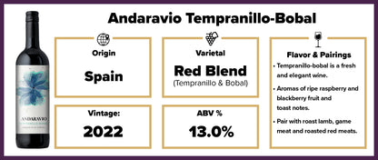 Andaravio Tempranillo/Bobal 2022