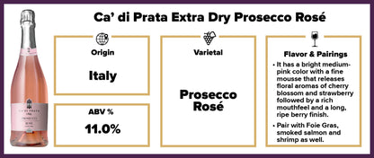 Ca di Prata Extra Dry Prosecco Rose BP