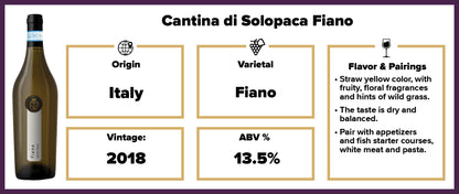 Cantina di Solopaca Fiano DOC "Selezione Oro" 2018