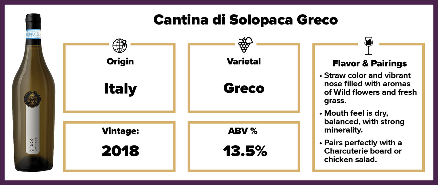 Cantina di Solopaca Greco DOC "Selezione Oro" 2018