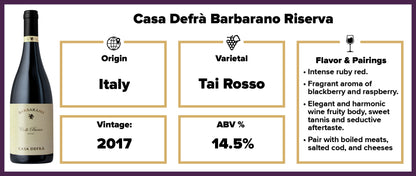 Casa Defrà Colli Berici "Barbarano" Riserva DOC 2016