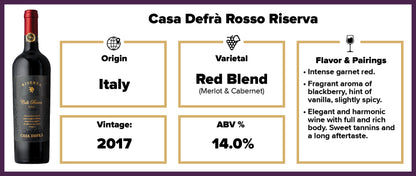 Casa Defrà Rosso Riserva Colli Berici DOC 2017