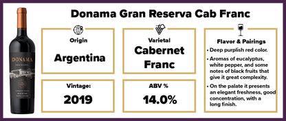 Donama Gran Reserva Cab Franc 2019
