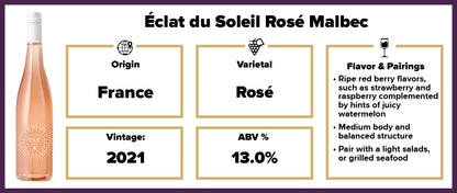 Eclat du soleil Rose Malbec 2021