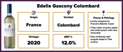 $5.99 Edelie Gascony Colombard 2020