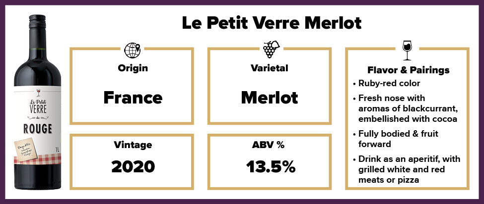 Le Petit Verre Merlot 2020 - 1L – Splash Wines