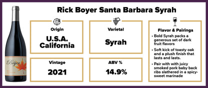 Rick Boyer Santa Barbara Syrah 2021