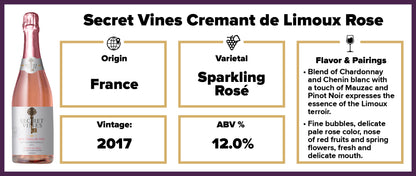 Secret Vines Cremant de Limoux Rose 2017