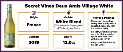 Secret Vines Deux Amis Village White Blend 2019