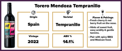 Torero Mendoza Tempranillo 2022