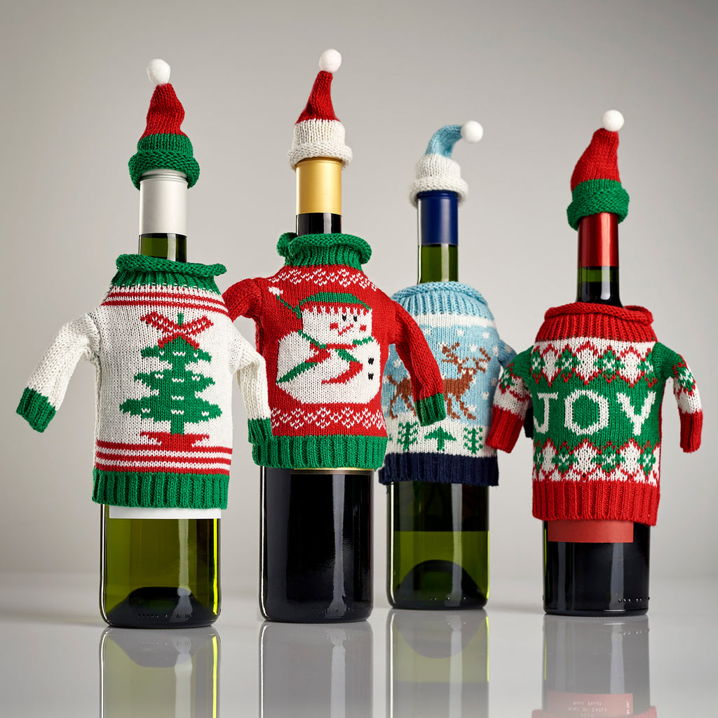 Wine bottle shop ugly sweater