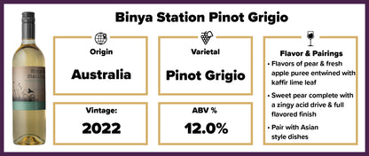 Binya Station Pinot Grigio 2022