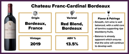 Chateau Franc-Cardinal Bordeaux 2019