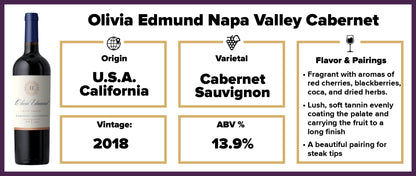 Olivia Edmund Napa Valley Cabernet 2018