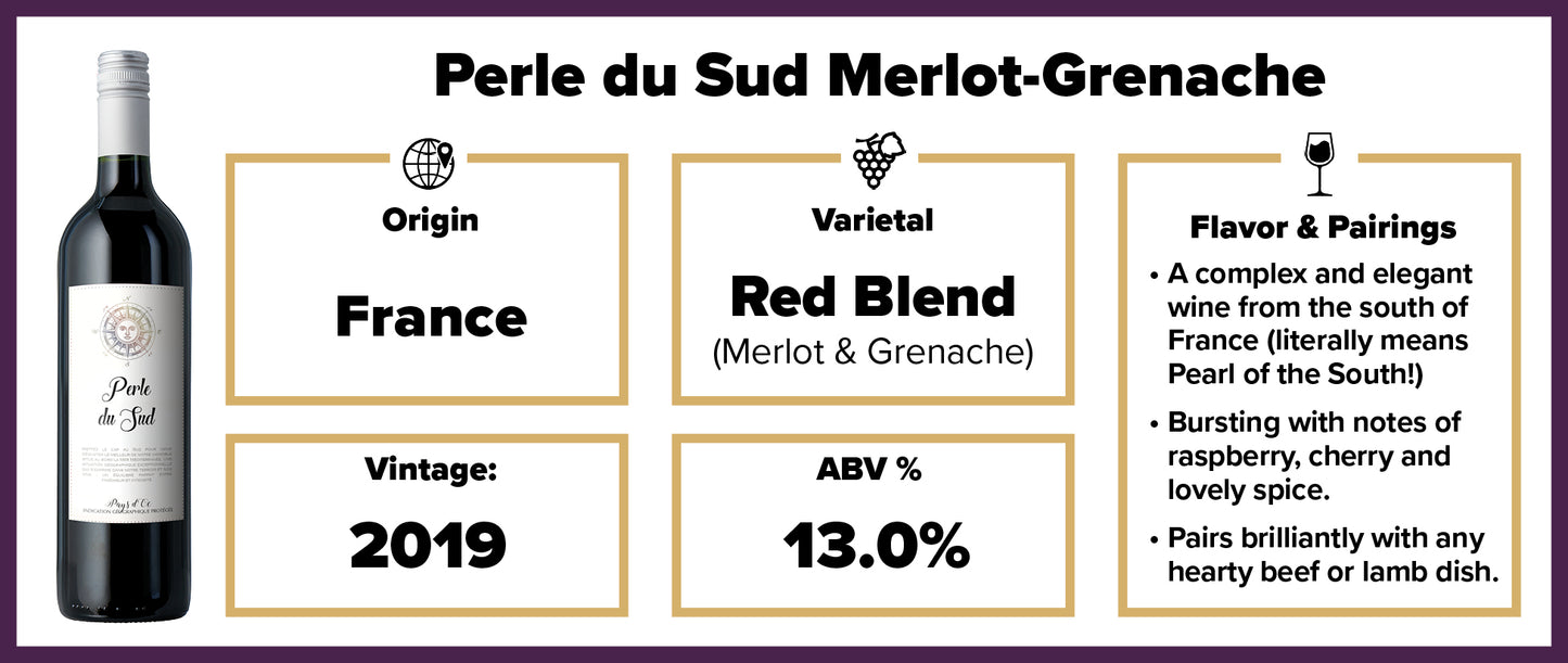 Perle du Sud Merlot-Grenache , IGP OC