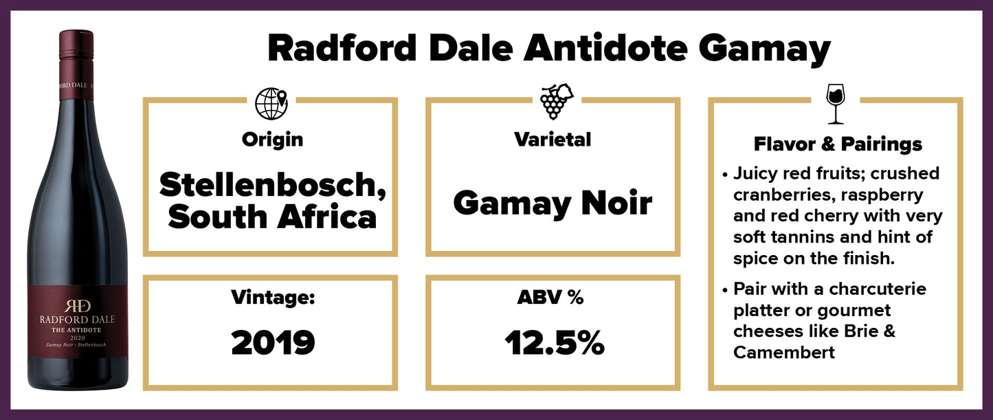 Radford Dale Antidote Gamay 2019