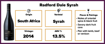 Radford Dale Syrah 2014