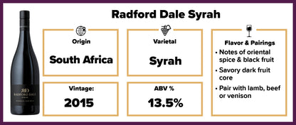 Radford Dale Syrah 2015