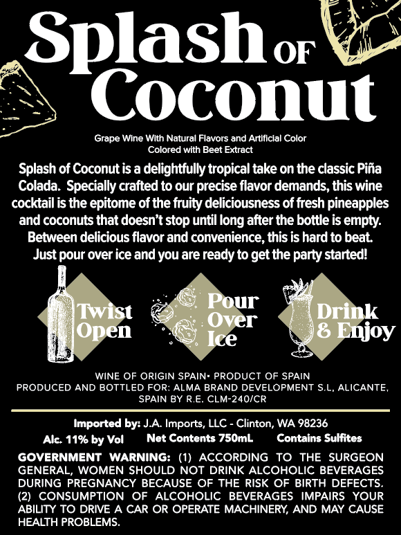 Splash of Coconut Pina Colada